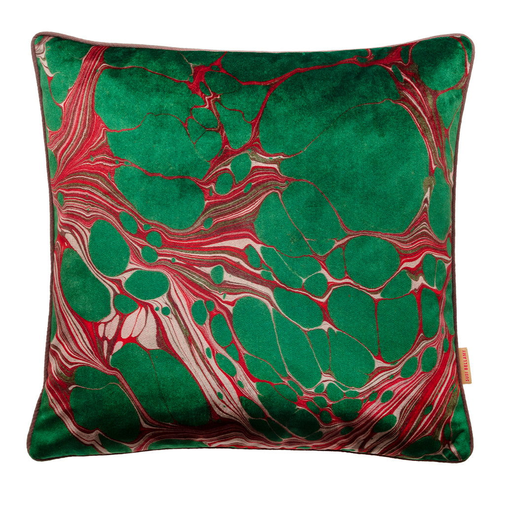 Forest green 2024 velvet cushion