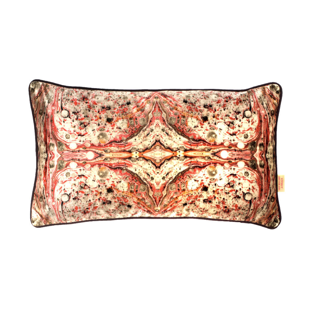 Pink Lava Velvet Medium Oblong Cushion *Sample*