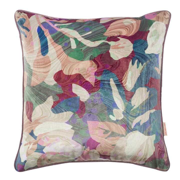 Abstract Floral Velvet Square Cushion *Sample*