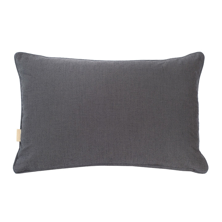 Black graphite cotton cushion backing cover