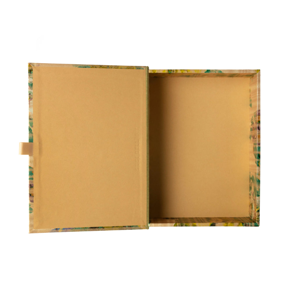 Yellow Stripy Rose Box File