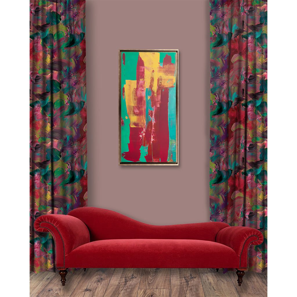 Painterly Abstracts Velvet Fabric